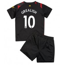 Manchester City Jack Grealish #10 Bortaställ Barn 2022-23 Korta ärmar (+ Korta byxor)